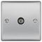 NBS60-01 - Coaxial Socket, 1 Gang, Brushed Steel