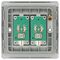 NBS61-01 - Coaxial Socket, 2 Gang, Brushed Steel
