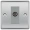 NBS64-01 - Single Satellite Socket, Brushed Steel