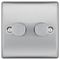 NBS82-01 - Dimmer Switch, 2 Gang, 2 Way, 200W, Brushed Steel