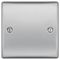 NBS94-01 - Blanking Plate, 1 Gang, Brushed Steel
