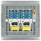 NBSBTM2-01 - Telephone Socket, 2 Gang, Main, Brushed Steel