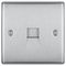 NBSBTS1-01 - Telephone Socket, 1 Gang, Secondary, Brushed Steel