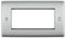 NBSEMR4-01 - Module Front Plate, 2 Gang, 4 Way, Brushed Steel