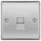 NBSEMS2-01 - Module Front Plate, 1 Gang, 2 Way, Brushed Steel