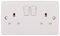 PELB2429 - Switched Wall Socket, 2 Gang, Double Pole, 13A
