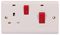 PELB2436 - Cooker Switch & Switched Socket, 1 Gang, Double Pole, 45A
