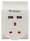 1404 - Plug Through USB Charger, 2x USB-A