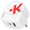 1.302425 - USB PD Euro Mains Charger, 65W, 2 Port, 1x USB A, 1x USB C