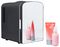 RJ48-M-BLACK-4-UK - 4L Mirrored Mini Fridge, Black