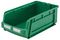 HC4/GREEN - High Capacity Plastic Storage Bin, Green XL - 130mm x 205mm x 370mm