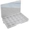 D00415 - 4-24 Compartment Transparent Organiser Box with Removable Sections - 48mm x 235mm x 382mm