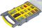 D00416 - 15 Compartment Grey / Yellow Organiser Case with Removable Trays - 62mm x 338mm x 210mm