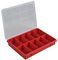 D01829 - 10 Compartment Organiser Box, Red - 35mm x 240mm x 180mm