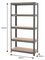 CSM5350B - 5 Shelf 350kg Boltless Shelving Unit, Dark Grey