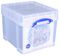 35CXL CLEAR - 35L XL Multi-Use Vinyl Records Clear Storage Box with Lid - 480mm x 390mm x 345mm