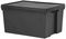 445180 - 96L Bam Box Heavy Duty Recycled Storage Box with Lid, Black - 370mm x 500mm x 700mm