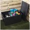 445180 - 96L Bam Box Heavy Duty Recycled Storage Box with Lid, Black - 370mm x 500mm x 700mm