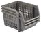 H15512 - Stacking Storage Baskets Set, Silver - 3 Pack