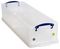 22L - 22L Multi-Use Clear Storage Box with Lid - 155mm x 255mm x 800mm