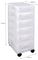 ST6X3.5C - 6x 3.5L Drawers Clear Shelving Storage Organiser Tower with Castors - 710mm x 235mm x 300mm