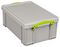 9RDG - 9L Grey Recycled Multi-Use Storage Box with Lid - 155mm x 255mm x 395mm