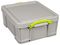 18RDG - 18L Grey Recycled Multi-Use Storage Box with Lid - 200mm x 390mm x 480mm