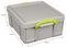 18RDG - 18L Grey Recycled Multi-Use Storage Box with Lid - 200mm x 390mm x 480mm