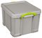 35RDG - 35L Grey Recycled Multi-Use Storage Box with Lid - 310mm x 390mm x 480mm