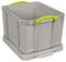 35RDG - 35L Grey Recycled Multi-Use Storage Box with Lid - 310mm x 390mm x 480mm