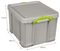 35RDG - 35L Grey Recycled Multi-Use Storage Box with Lid - 310mm x 390mm x 480mm