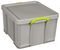 42RDG - 42L Grey Recycled Multi-Use Storage Box with Lid - 310mm x 440mm x 520mm