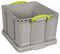 42RDG - 42L Grey Recycled Multi-Use Storage Box with Lid - 310mm x 440mm x 520mm