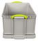 64RDG - 64L Grey Recycled Multi-Use Storage Box with Lid - 310mm x 440mm x 710mm