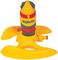 2336 - 314m² Round Sprinkler Pro - Sled for Garden Hose