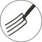 82642 - Garden Border Fork with Ash Handle, Carbon Steel Head
