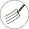 82652 - Garden Digging Fork with Ash Handle, Carbon Steel Head