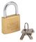 400 E 40MM SB - 40mm Solid Brass Double Bolted Steel Shackle Padlock