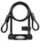 8274EURDPRO - 11cm Hardened Steel Bike U-Lock with 21cm Shackle and 1.2m x 10mm Braided Steel Cable