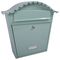 701531 - Classic Wall Mounted Stainless Steel Post Box, Chartwell Green