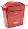 701533 - Classic Wall Mounted Stainless Steel Post Box, Red