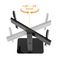 PSGL0109 - Universal Swivel Tabletop TV Stand with Glass Base, 37" to 70" Screen
