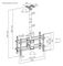PSGL0124 - Heavy Duty Back to Back Twin Screen Ceiling Mount, Short, 43" to 86" Screens