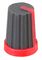 CR-MS-1 - Knob, Soft Touch, Spline Shaft, Grey / Red