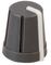 CR-R4-5 - Knob, Soft Touch, D Shaft, Grey / Grey