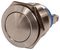 RJS1N1S-19-B-BS-67J - Switch, Vandal Resistant, 316SS, Momentary, Ball, 19mm