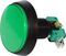 RJS-LRG-GAME-RND-GRN-12V-IP40 - LED Illuminated Round Dome Push Button Switch, Arcade Gaming, 62.2mm, Momentary, SPST, NO / NC, 12V DC, Green