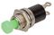 SW05490 - Miniature Pushbutton Momentary Switch, Green, 1NO, 50V, 200mA, Off-(On)