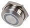 RJS1N1LP-16M-F-R-R-BS-12V-67J - Vandal Resistant Momentary Switch with 12V Red LED, 24V DC, 0.3A, 1NO / SPST, Micro Travel, 16mm