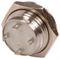RJS1N1LP-16M-F-R-R-BS-12V-67J - Vandal Resistant Momentary Switch with 12V Red LED, 24V DC, 0.3A, 1NO / SPST, Micro Travel, 16mm